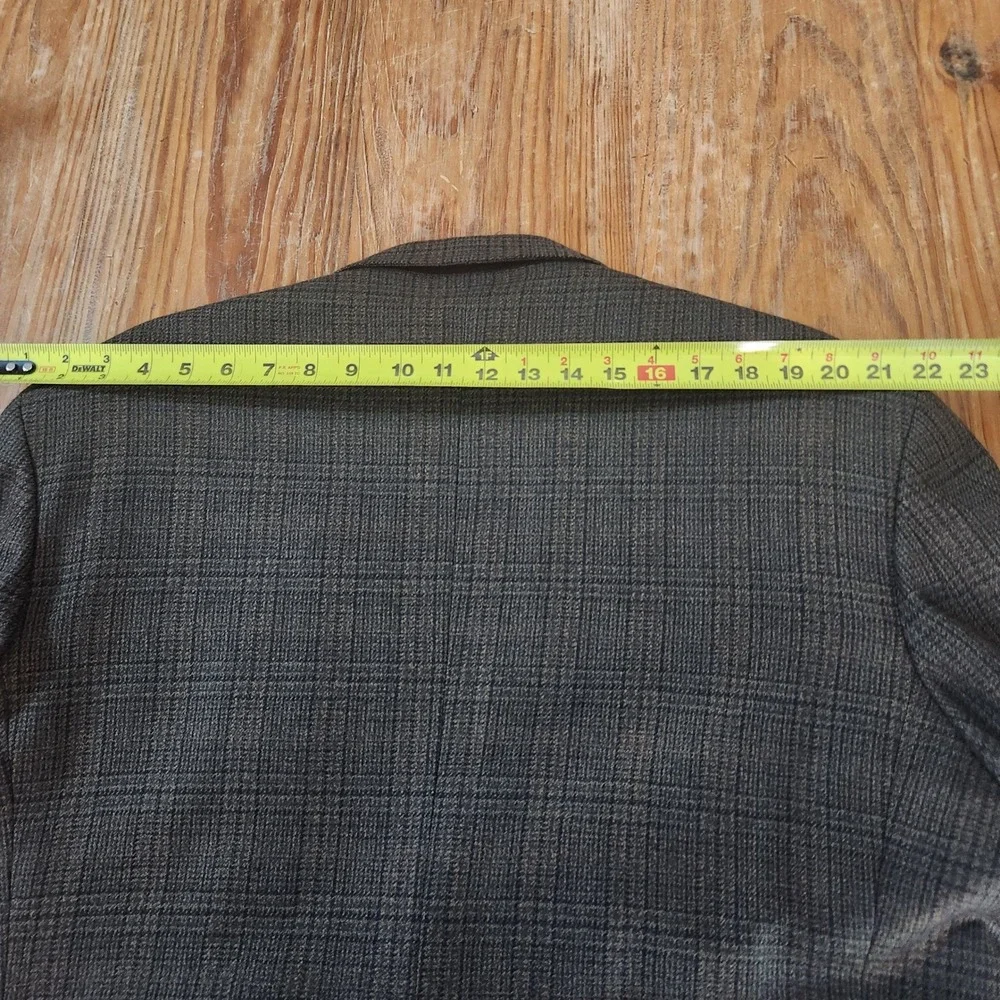 Oscar de la Renta Men's Brown Sportscoat Blazer Lambswool‎ Cashmere Blend 46L